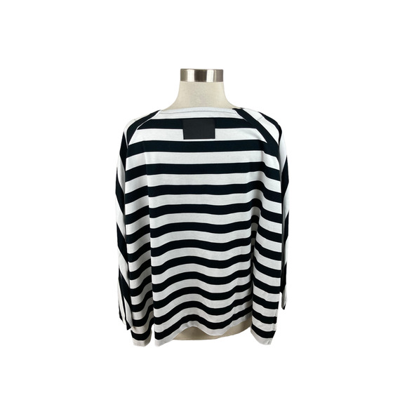 CogTheBigSmoke Japan Oversized Black White Stripe Pullover Shirt - Picture 3 of 4